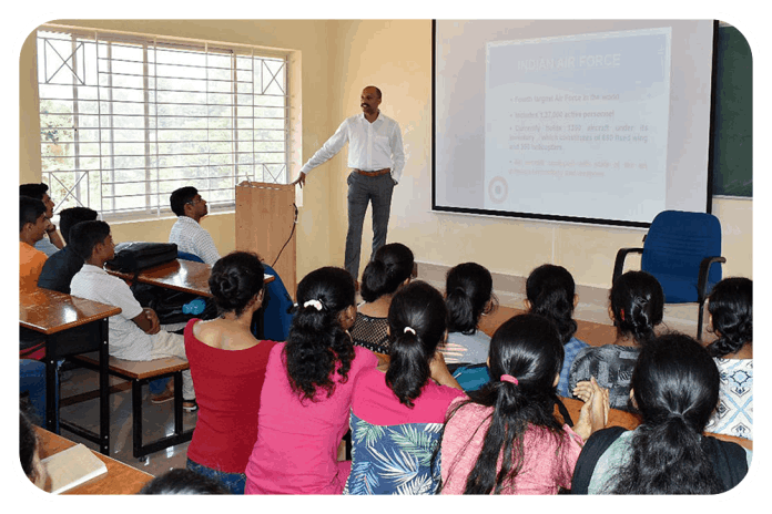 Career Awareness Workshop at CIT Ponnampet by Wing Commander Prithvi Ponnappa.